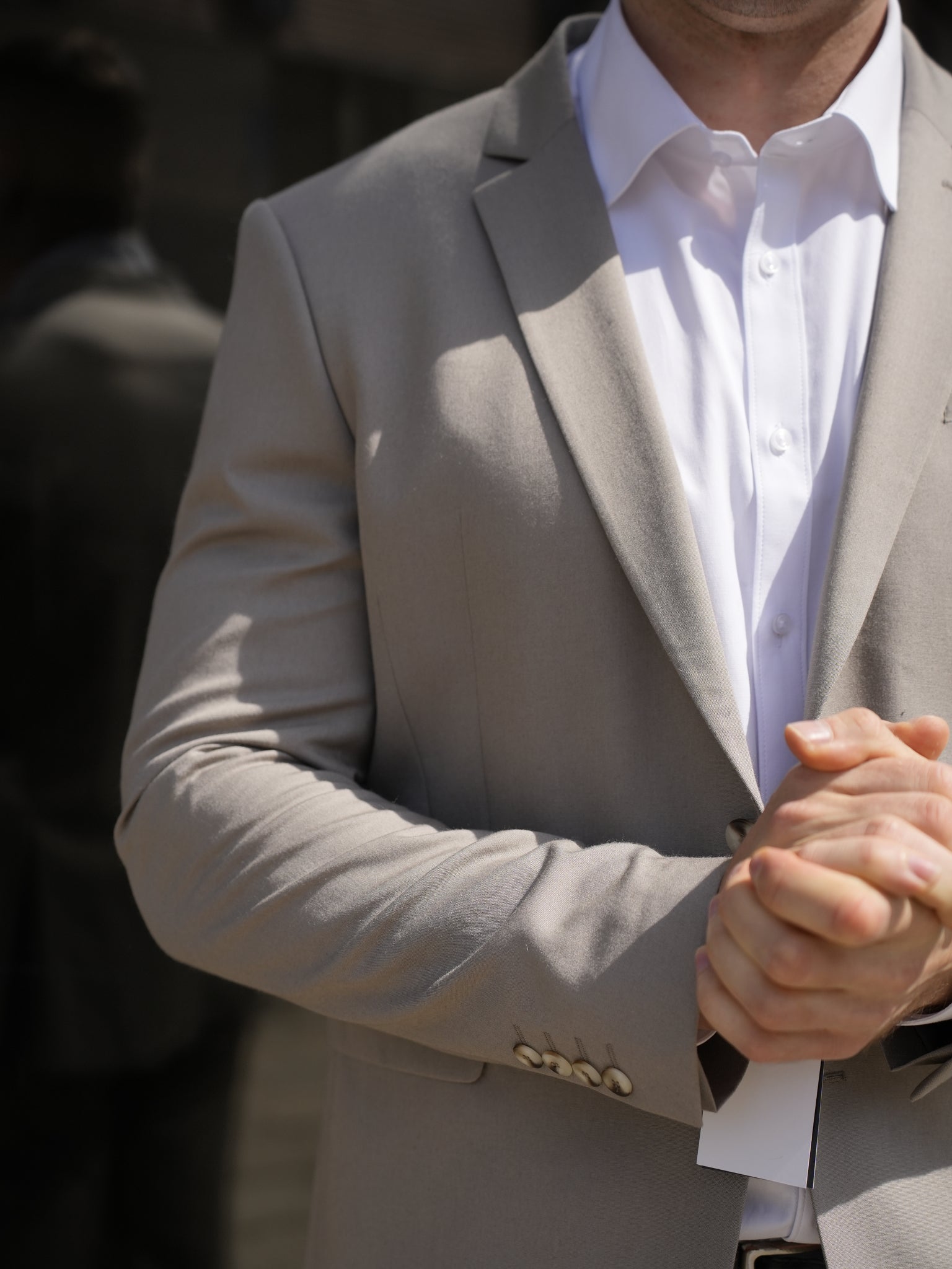 Beige suit 100% wool